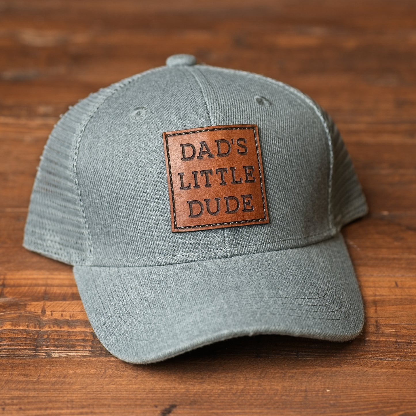 Youth & Infant Dad's Little Dude Leather Patch Hat