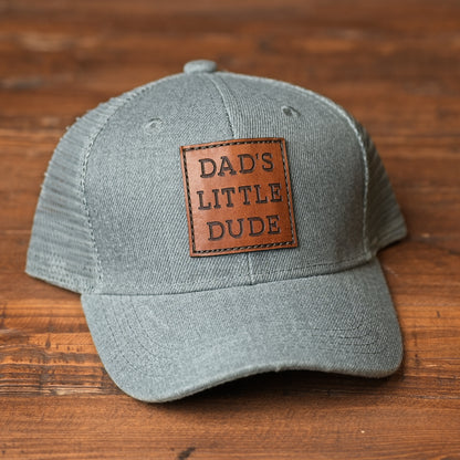Youth & Infant Dad's Little Dude Leather Patch Hat