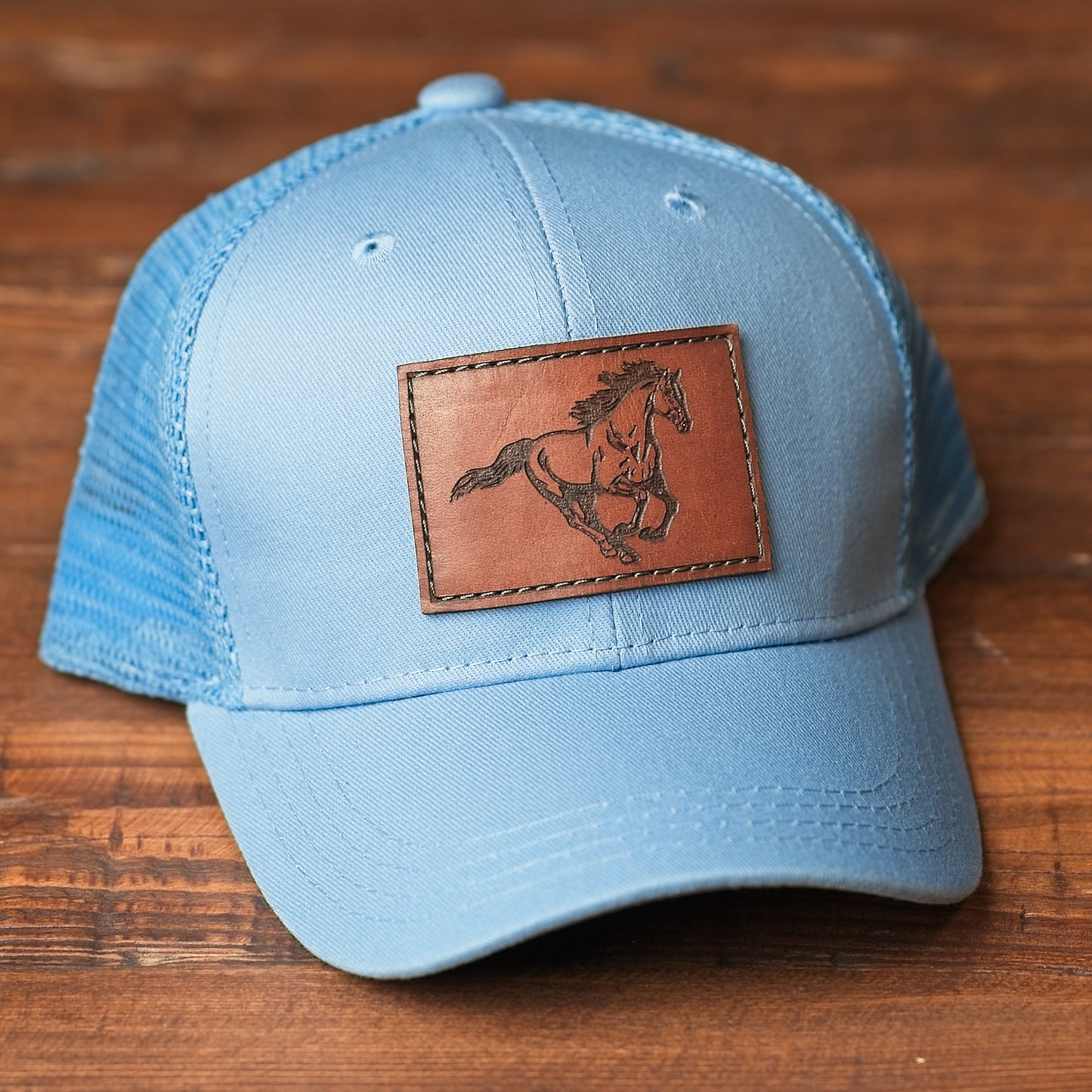 Youth & Infant Horse Leather Patch Hat