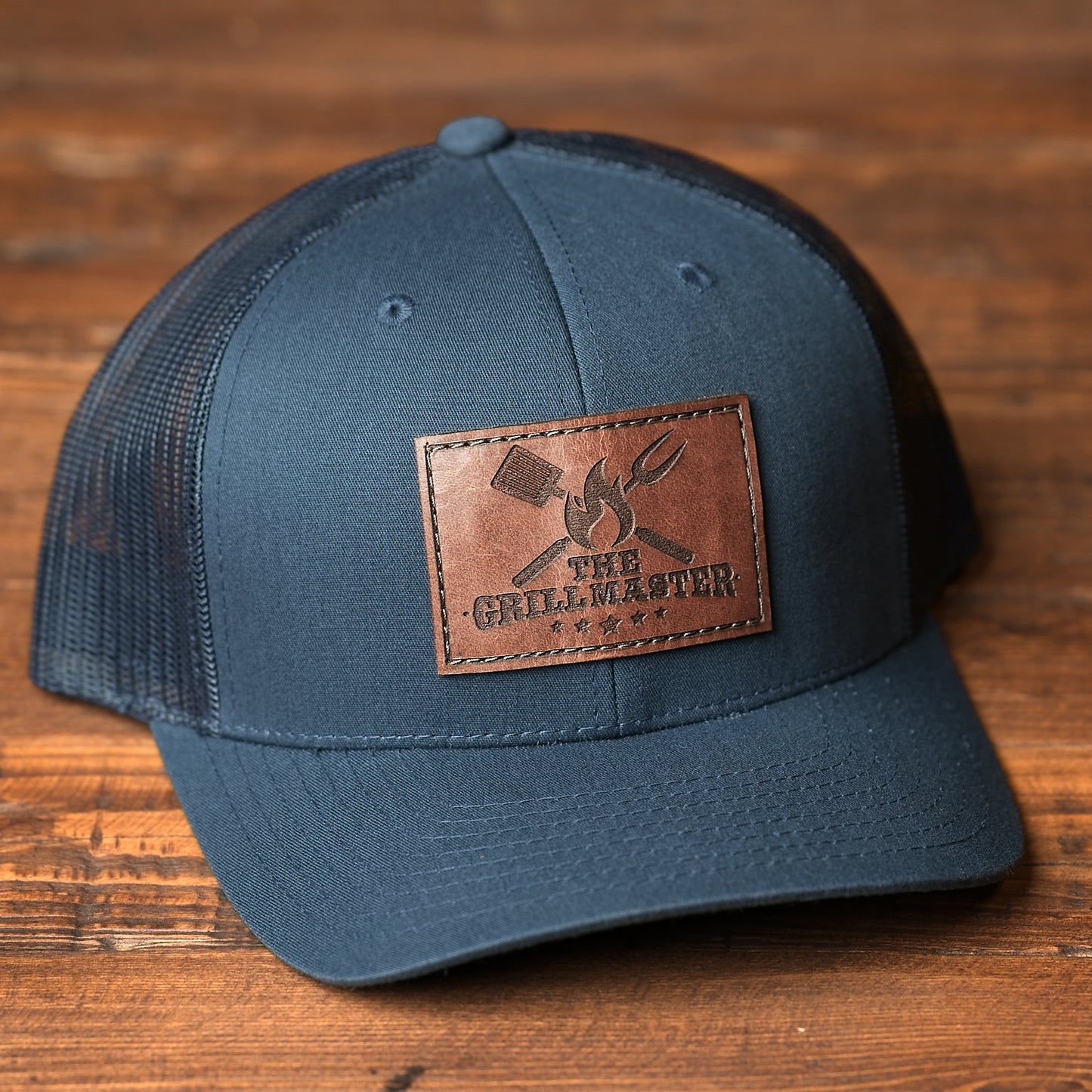 The Grill Master Leather Patch Hat