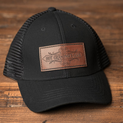 Hot Moms Club & Hot Grandmas Club Leather Patch Hat