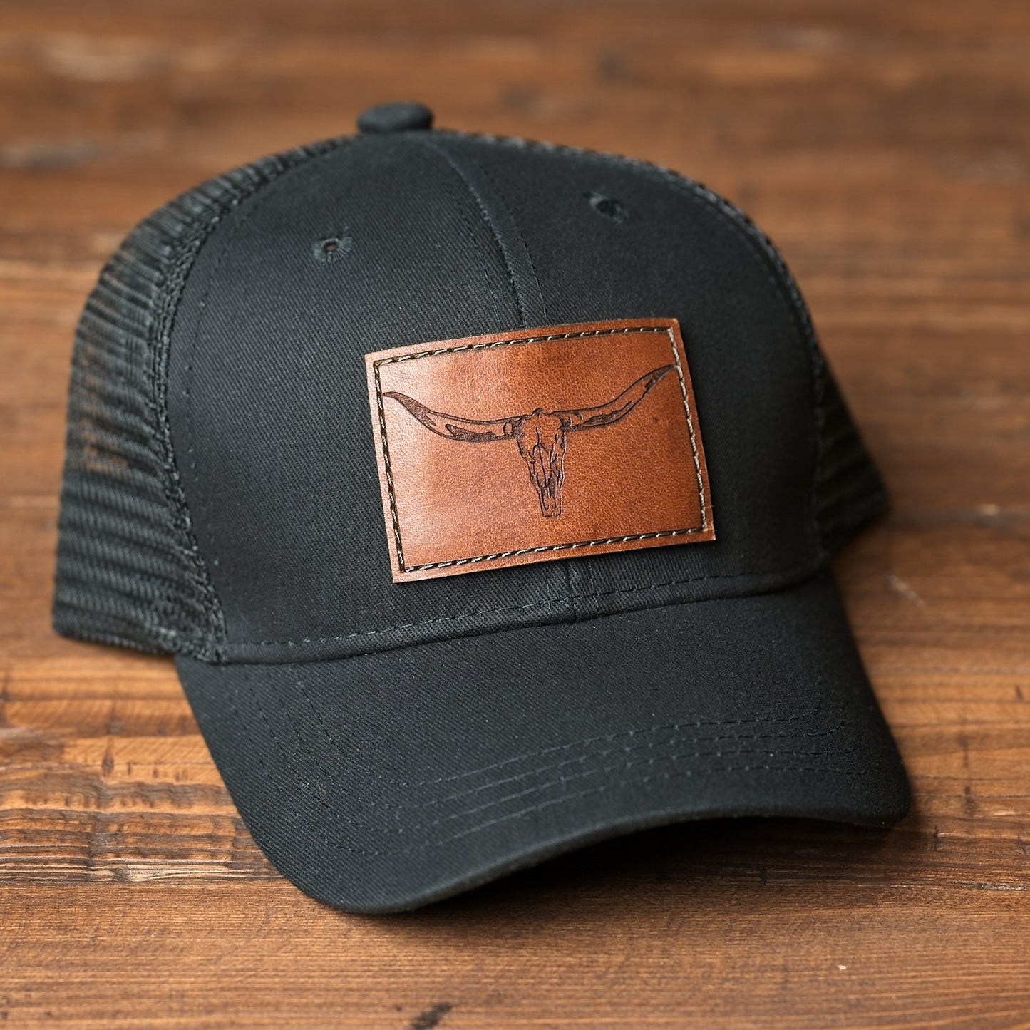 Youth & Infant Longhorn Leather Patch Hat