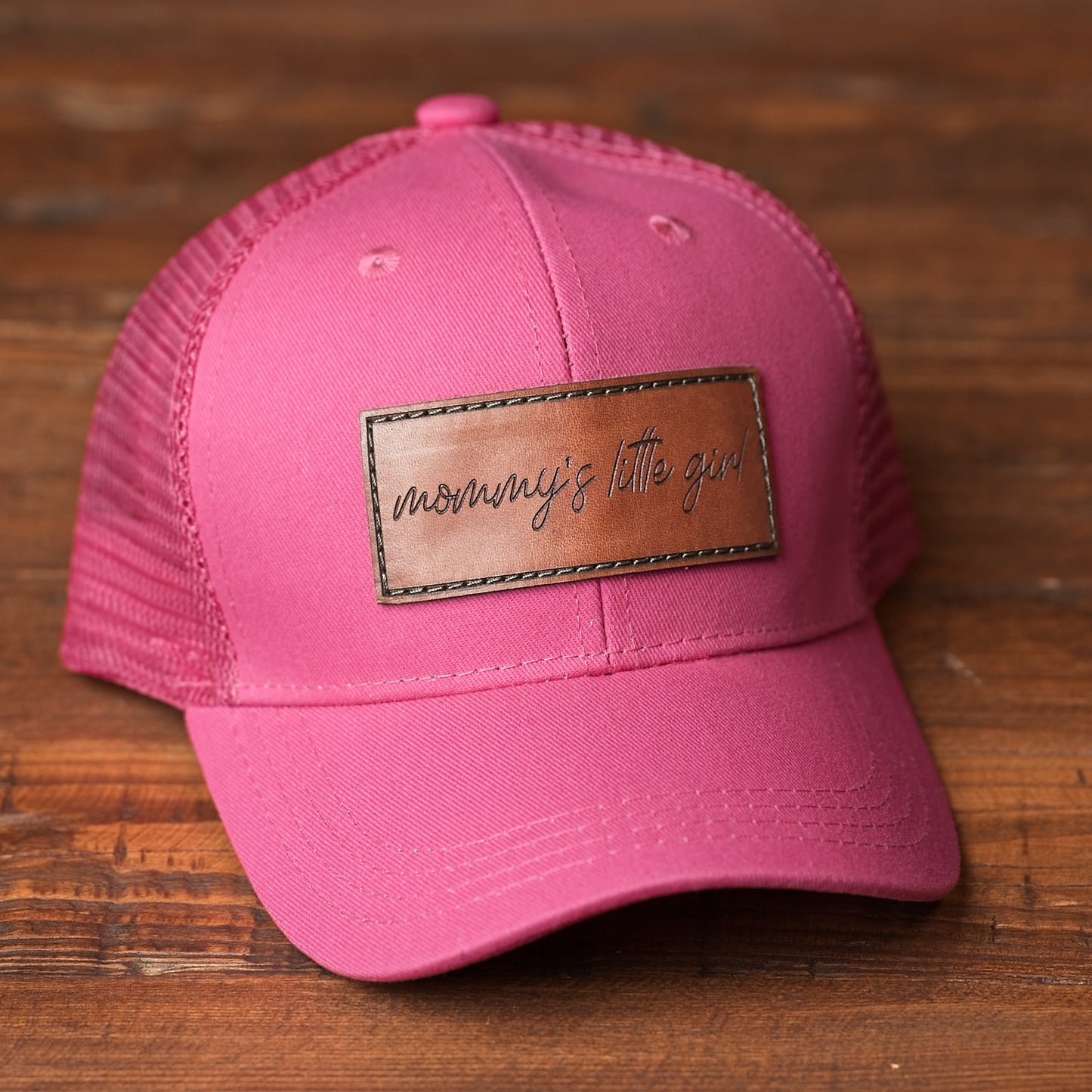 Youth & Infant Mommy's Little Girl Leather Patch Hat