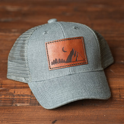 Youth & Infant Mountain Night Leather Patch Hat