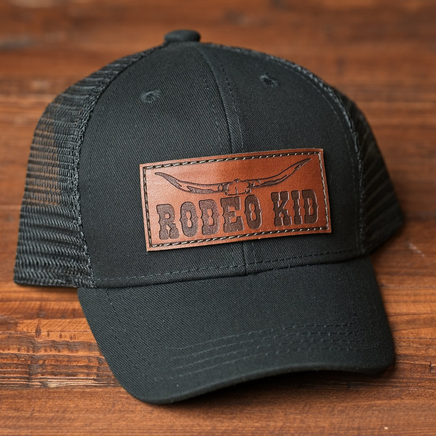 Youth & Infant Rodeo Kid Leather Patch Hat