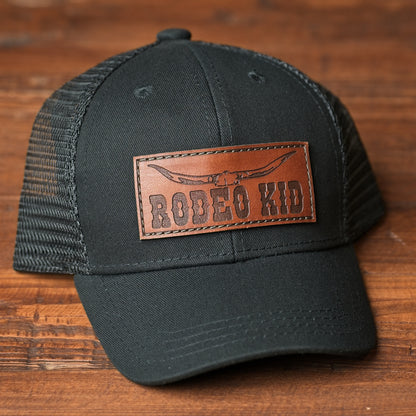 Youth & Infant Rodeo Kid Leather Patch Hat