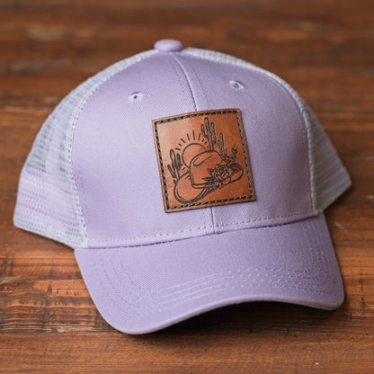 Youth & Infant Southwest Cowgirl Leather Patch Hat